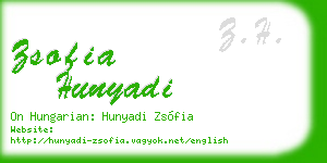 zsofia hunyadi business card