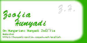 zsofia hunyadi business card